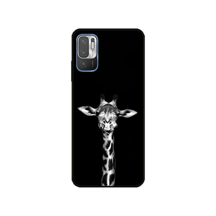 Husa personalizata HQPrint si Folie de Silicon pentru OPPO Reno7 5G, model Giraffe #3, multicolor, S1D1M0222