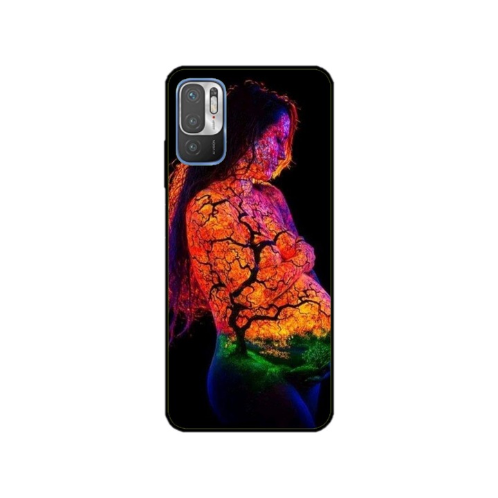 Персонализиран калъф за плуване и силиконово фолио за OPPO Reno7 5G, модел Colorful #7, многоцветен, S1D1M0324