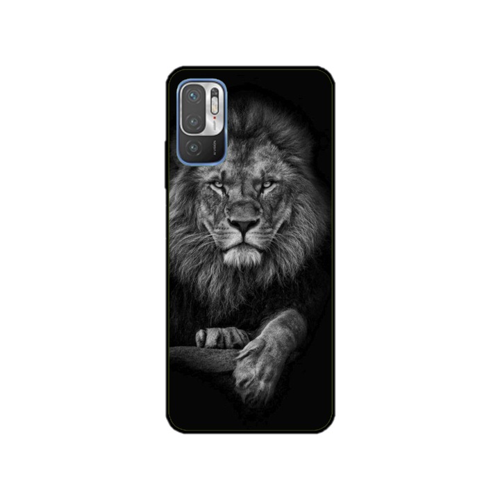 Husa personalizata Swim Case si Folie de Silicon pentru OPPO Reno7 5G, model Lion #2, multicolor, S1D1M0117