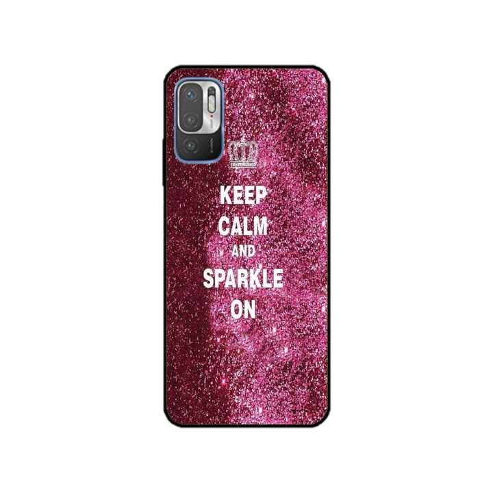 Персонализиран калъф за плуване за OPPO Reno7 5G, модел Keep Calm and Sparkle On, многоцветен, S1D1M0252