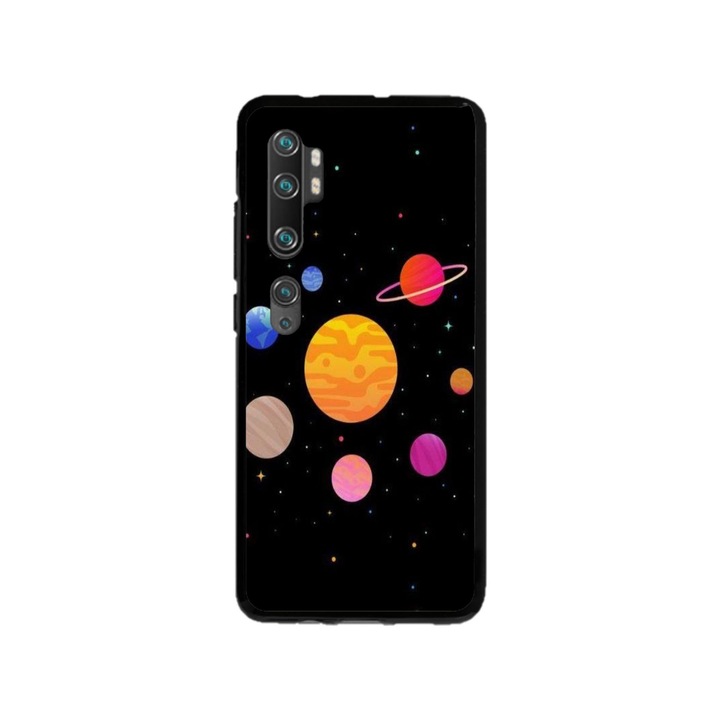 Персонализиран калъф за плуване и силиконово фолио за Xiaomi Redmi Mi 10 Pro 5G, модел Colorful Galaxy, многоцветен, S1D1M0283
