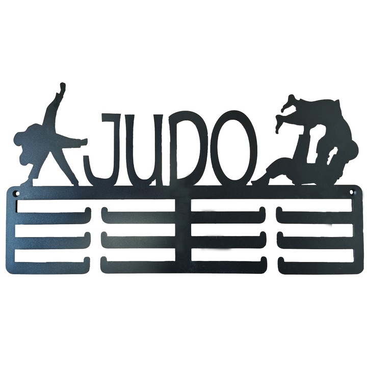 Suport medalii, Judo, metal, negru mat, 550x300x1.5 mm