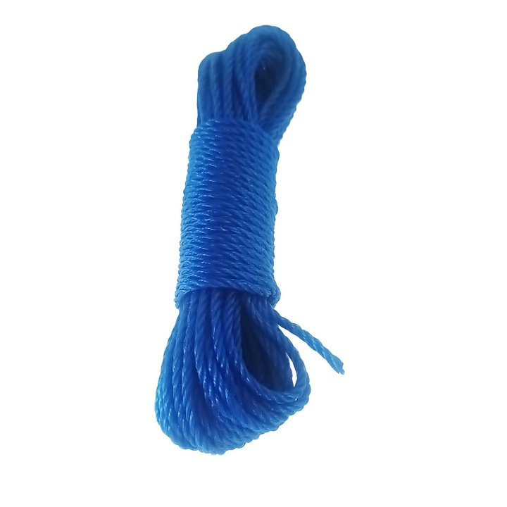 Sfoara polipropilena de 3mm, FS-12270, fir rasucit, 10m lungime, albastra Albastru 3 mm