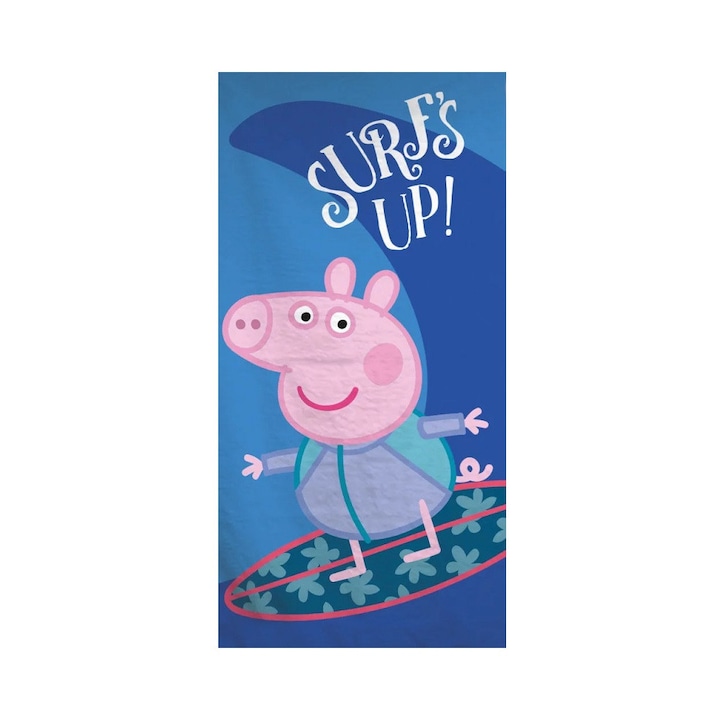 Peppa pig хавлиена кърпа за баня сърф 70x140см