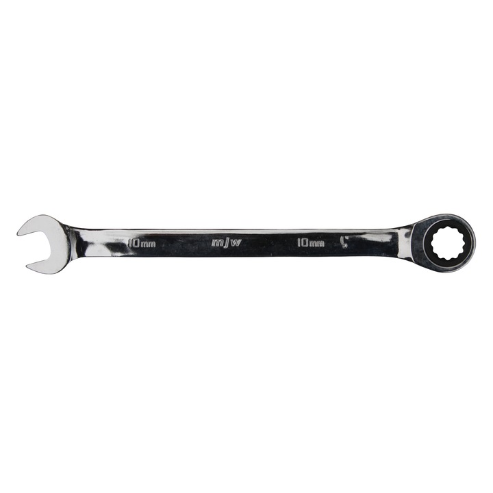 Cheie combinata cu clichet MJW, 10 mm, Argintiu