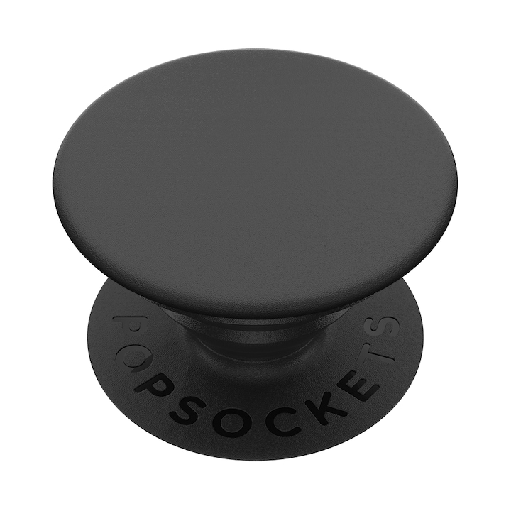 Suport universal de telefon si tableta PopSockets, PopGrip Black Solid