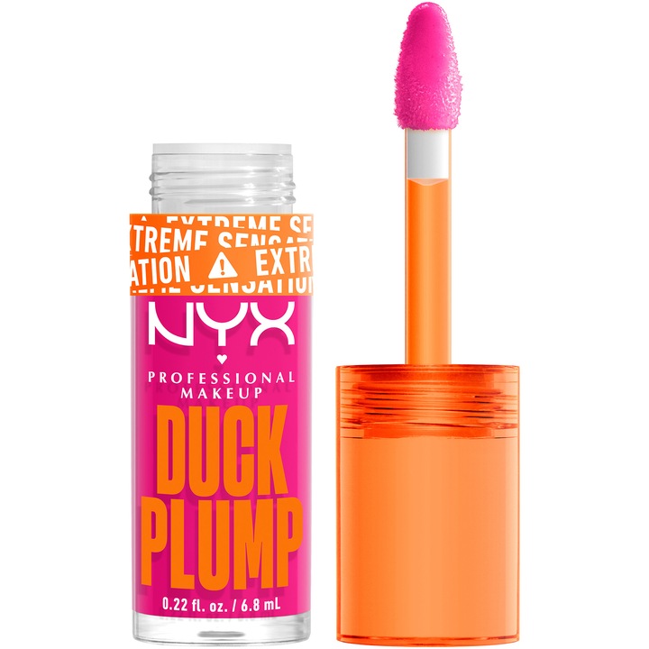 Luciu de buze NYX PM Duck Plump, 7 ml, Bubblegum bae