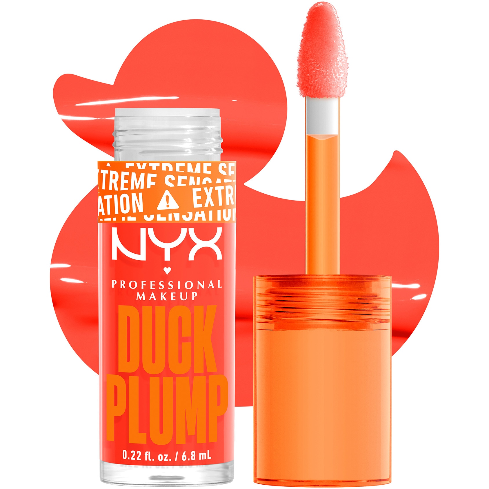 Luciu de buze NYX PM Duck Plump, 7 ml, Peach Out - eMAG.ro