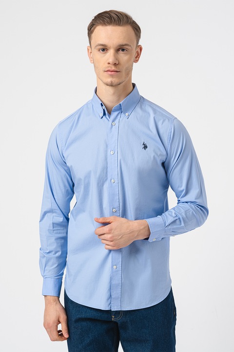 U.S. Polo Assn., Ing legombolt gallérral, Kék, XL