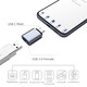 Адаптер USB 3.0 OTG -Type-C, Wieysdoo, сив
