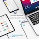 Адаптер USB 3.0 OTG -Type-C, Wieysdoo, сив