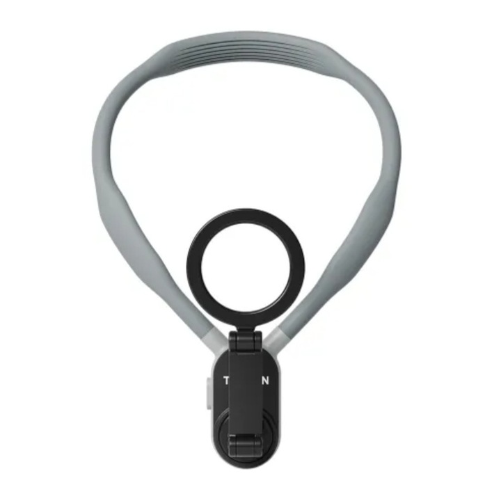 Nyak rögzítési rendszer, TELESIN, mágneses markolat, kompatibilis iPhone 15, iPhone 14, iPhone 13, szürke