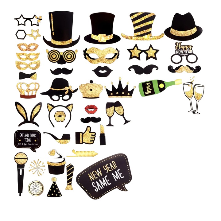 Реквизит за фотосесия Yuccer, картон, 46 части, многоцветни