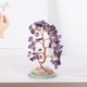 Szív alakú 7 csakrás féldrágakő fa, EZGETOP® Feng shui kristály dekor, prémium irodai kiegészítők, Lila