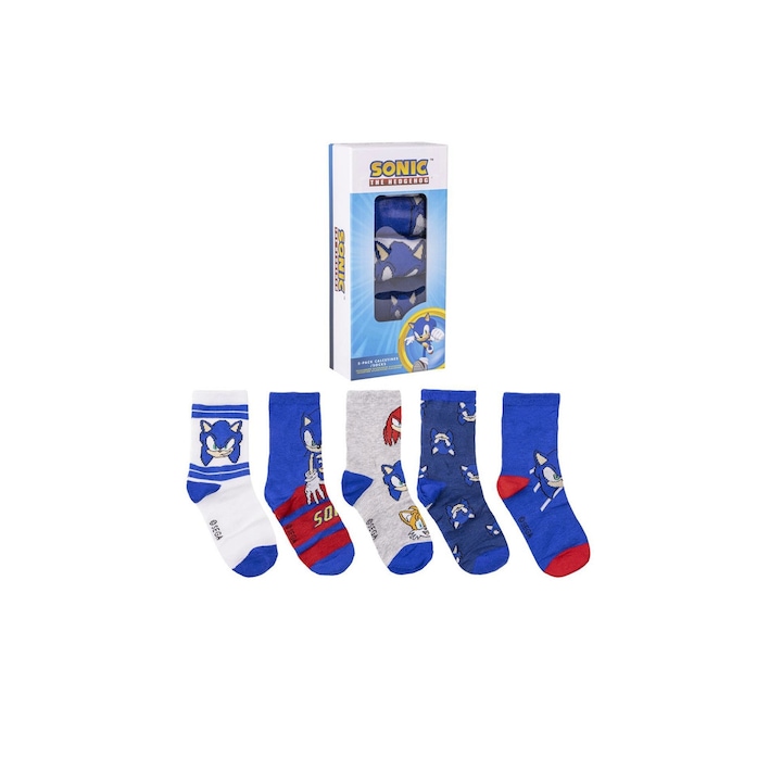 Комплект 5 чифта детски чорапи Sonic 2900001538 12981, Многоцветен
