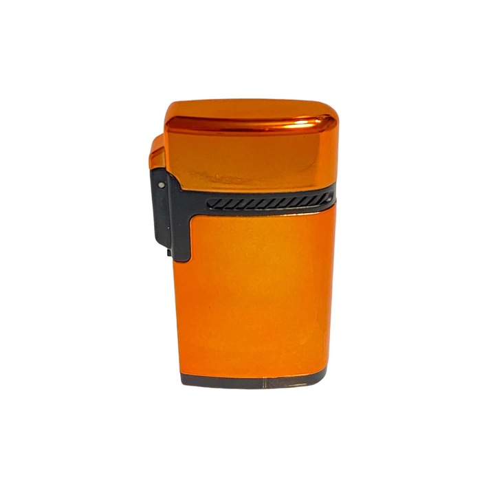 Bricheta metalica Angel antivant, reincarcabila cu gaz, reglaj intensitate flacara, exterior maro metalizat