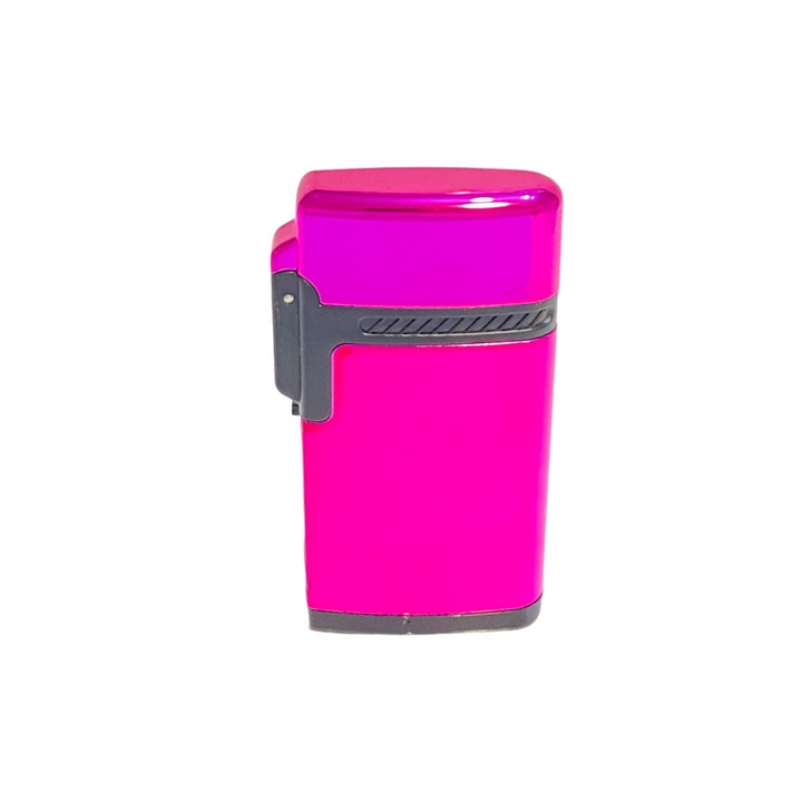 Bricheta metalica Angel antivant, reincarcabila cu gaz, reglaj intensitate flacara, exterior roz metalizat