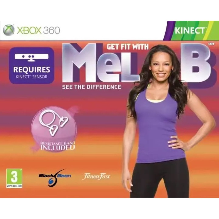 Set Get Fit With Mel B, joc si banda fitness, XBOX 360