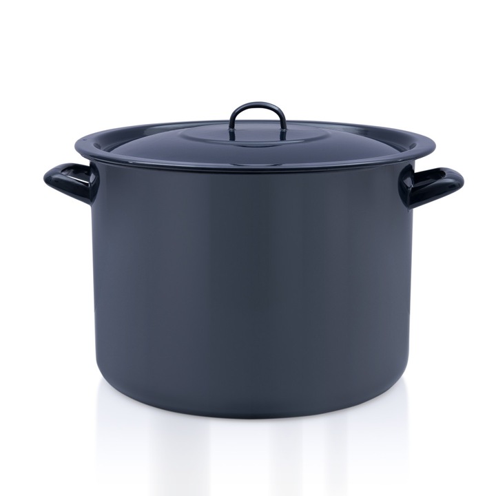 Oala clasica emailata 36 cu capac Metalac