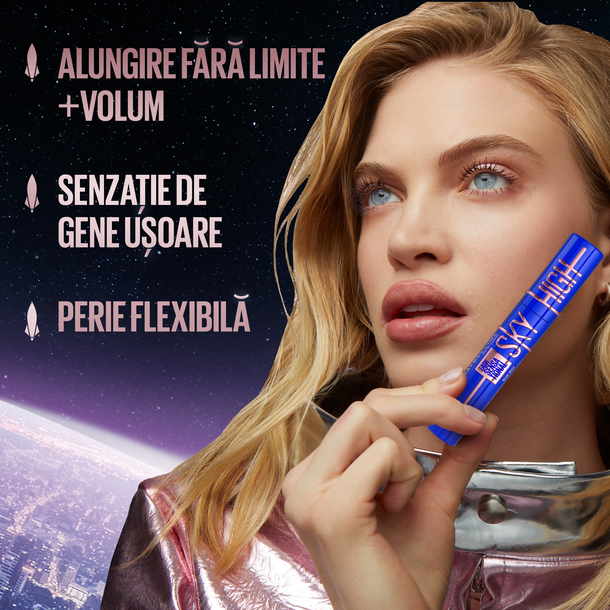 Mascara Maybelline New York Lash Sensational Sky High, Blue Mist