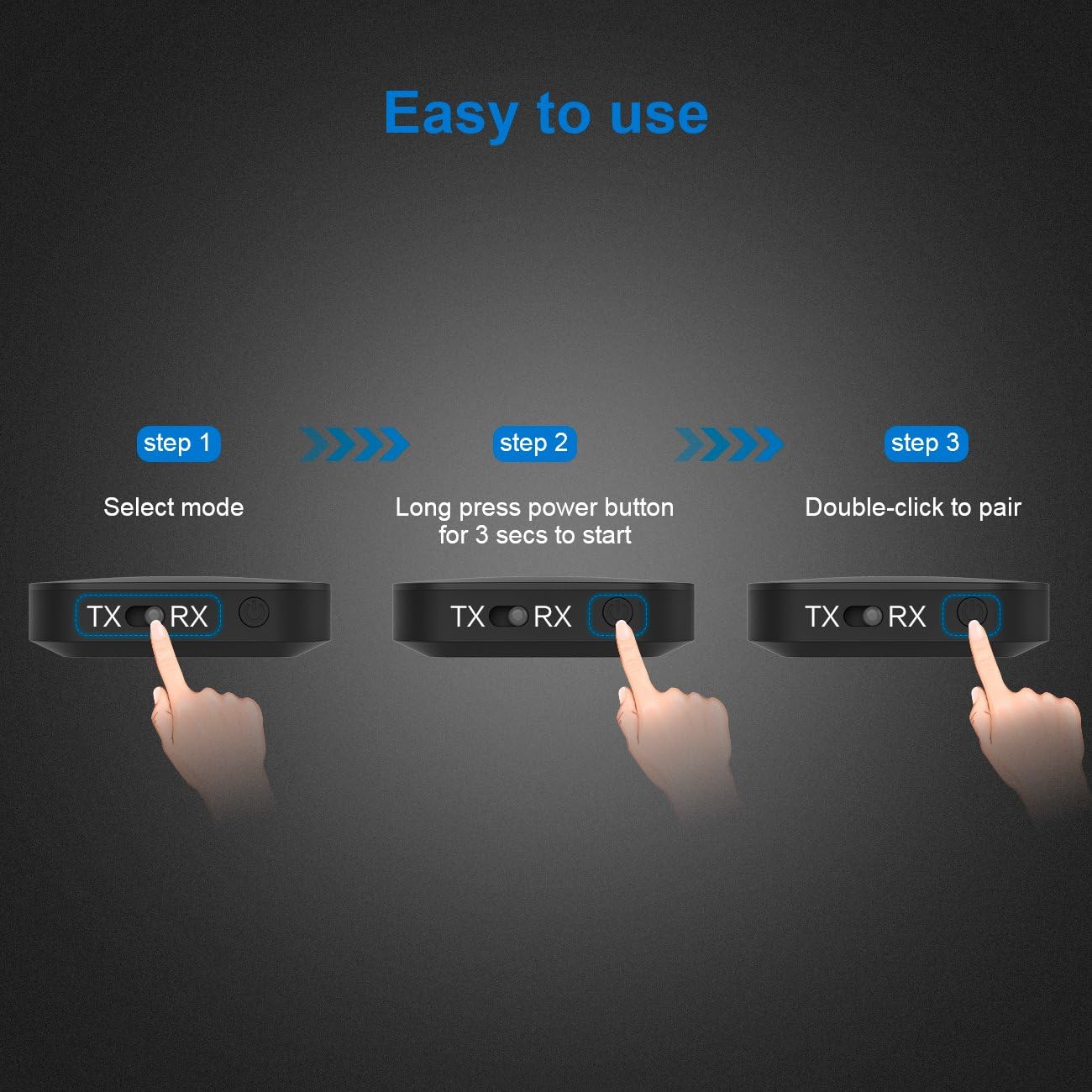 Inateck Bluetooth 5.0 aptX HD приемник предавател, 3,5 mm HiFi 2 в 1