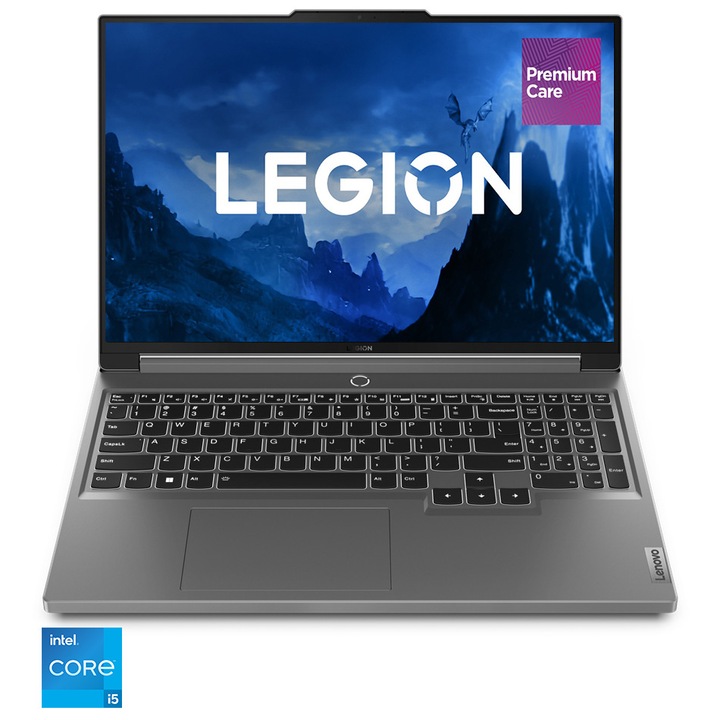 Лаптоп Gaming Lenovo Legion 5 16IRX9, Intel® Core™ i5-13450HX, 16", WQXGA, 16GB, 512GB SSD, NVIDIA GeForce RTX 4060 8GB, No OS, Luna Grey