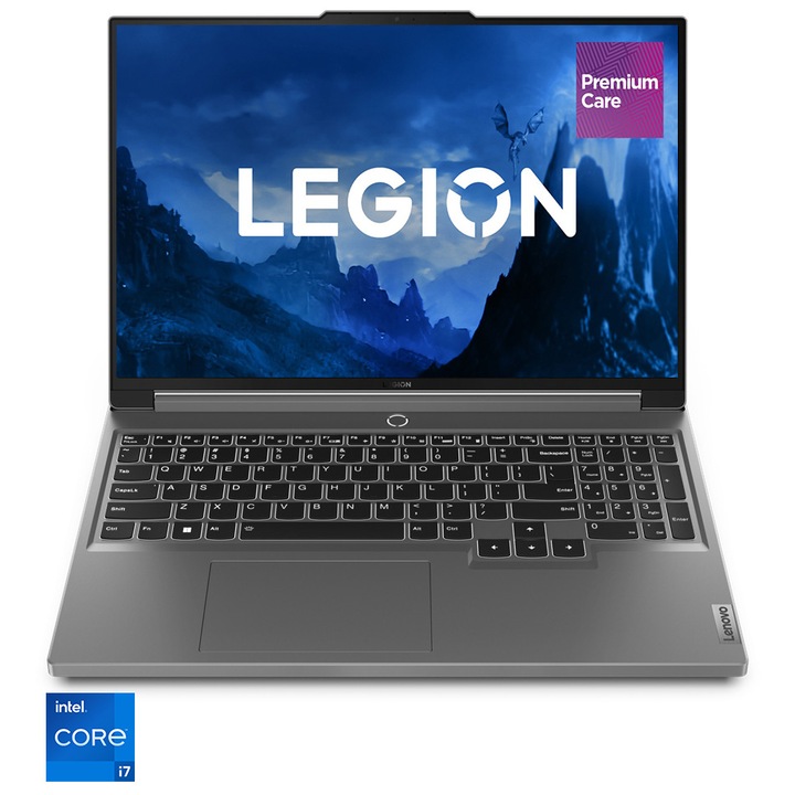 Laptop Gaming Lenovo Legion 5 16IRX9 cu procesor Intel® Core™ i7-14650HX pana la 5.2 GHz, 16", WQXGA, 16GB, 1TB SSD, NVIDIA GeForce RTX 4060 8GB GDDR6, No OS, Luna Grey, 3y on-site, Premium Care