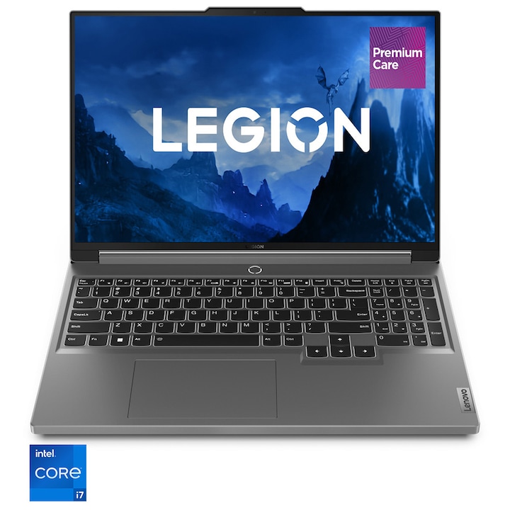 Lenovo Legion 5 16IRX9 Gaming laptop Intel® Core™ i7-14650HX processzorral max. 5.6 GHz, 16", WQXGA, 32GB, 1TB SSD, NVIDIA GeForce RTX 4070 8GB GDDR6, No OS, Nemzetközi angol billentyűzet, Holdszürke
