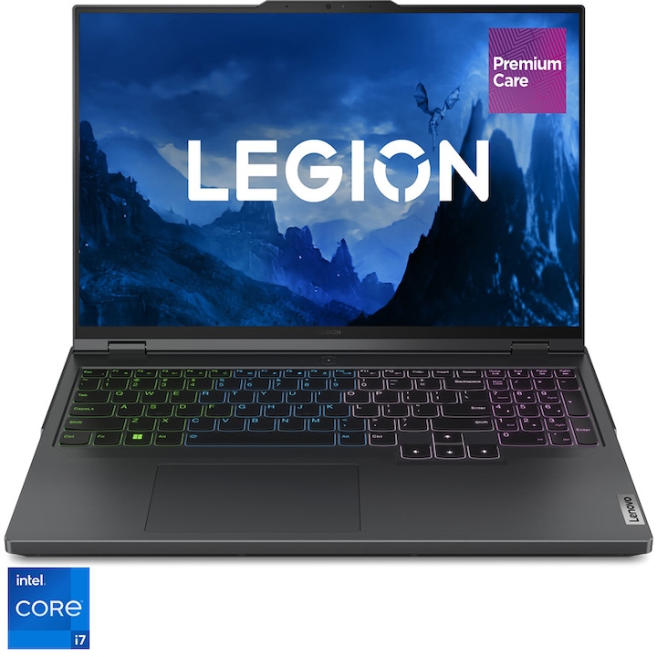 Lenovo Legion Pro 5 16IRX9 Gaming laptop Intel® Core™ i7-14700HX processzorral max. 5.5 GHz, 16", WQXGA, 32GB, 1TB SSD, NVIDIA GeForce RTX 4060 8GB GDDR6, No OS, Nemzetközi angol billentyűzet, Szürke