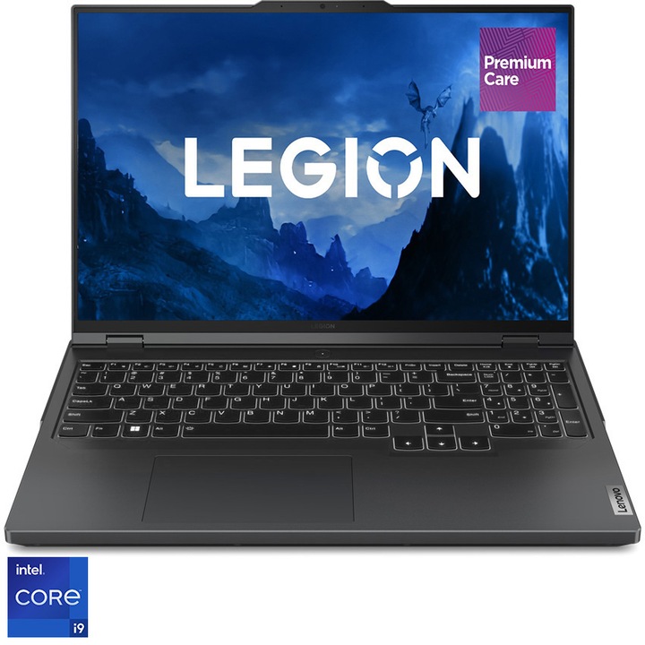 Laptop Gaming Lenovo Legion Pro 5 16IRX9 cu procesor Intel® Core™ i9-14900HX pana la 5.8 GHz, 16", WQXGA, 32GB, 1TB SSD, NVIDIA GeForce RTX 4070 8GB GDDR6, No OS, Onix Grey, 3y on-site, Premium Care