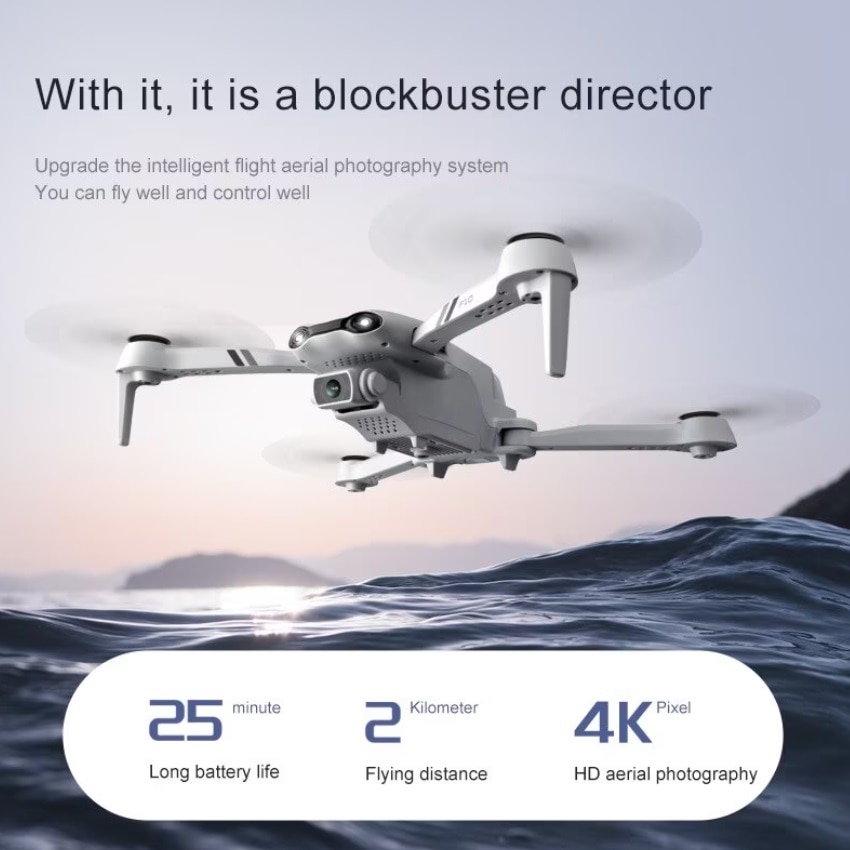 Дрон 4DRC F10, 5G GPS, FPV, Камера 4K HD, Сгъваеми рамена, Бутон Return ...