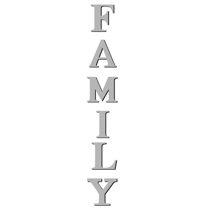 Самозалепващо се акрилно огледало за декор и интериорен дизайн, семеен модел, DAVIDAMI CONCEPT® размер 155 cm x 60 cm