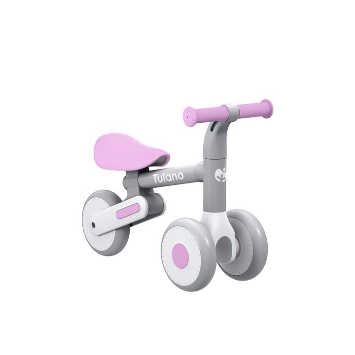 Регулируем детски велосипед без педали, Tulano Scout 20, възраст 1-3 години, колела 6 инча, розов