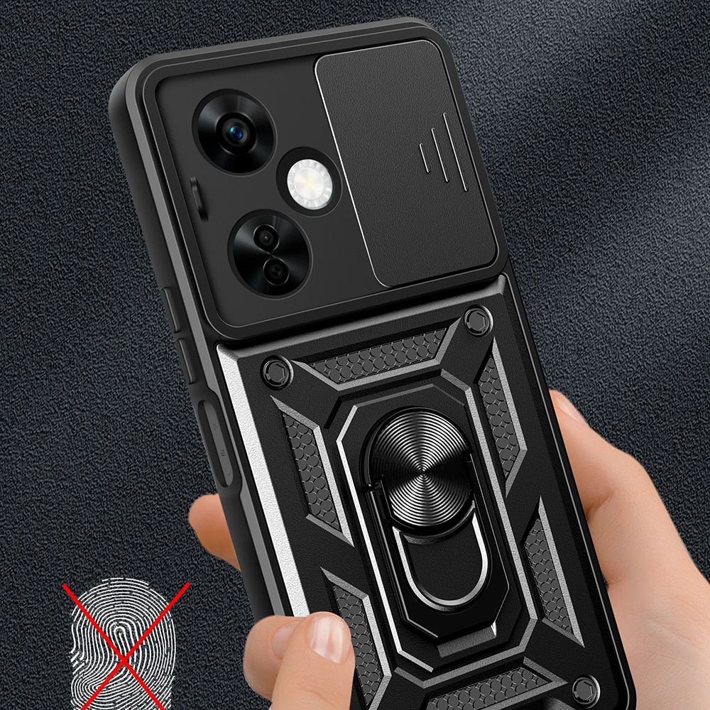 Husa pentru OnePlus Nord CE 3 Lite Premium Hybrid Armor Kickstand, Slider Camera, Antisoc, Protectie Superioara, Negru