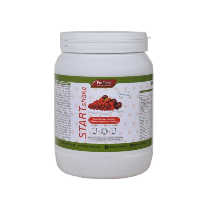 Bautura proteica Prevent Start Shake pentru controlul greutatii corporale, Fructe Rosii, 430g