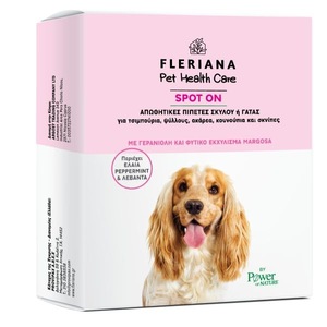 Pipete repelente pentru capuse, purici si tantari Fleriana, Pet Care Spot On, 3x5 ml
