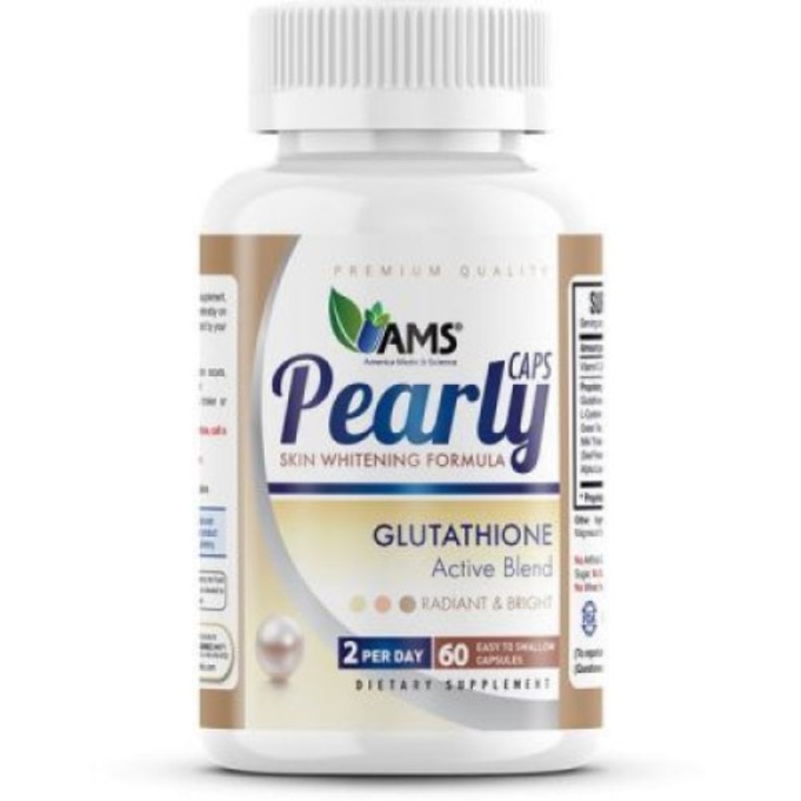 Supliment alimentar pentru albirea pielii AMS, Pearly Skin Whitening Formula, 60 capsule