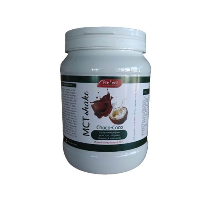 Pudra proteica Prevent, MCT, Shake de ciocolata si nuca de cocos, 440g