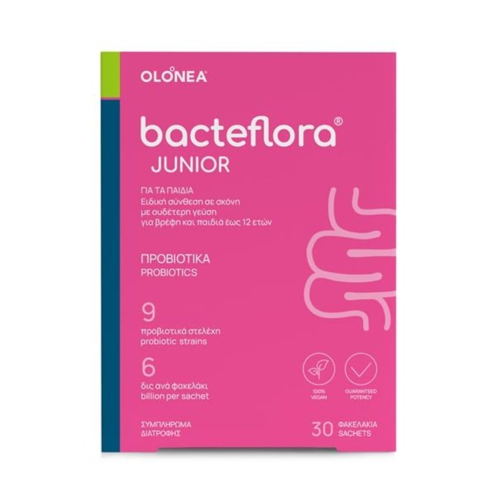 Supliment alimentar Olonea, Bacteflora Junior, Probiotice pentru bebelusi si copii, 30 plicuri
