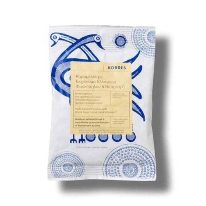 15 Pastile cu balsam de plante medicinale cu vitamina C/extract de salvie, Korres, 50g