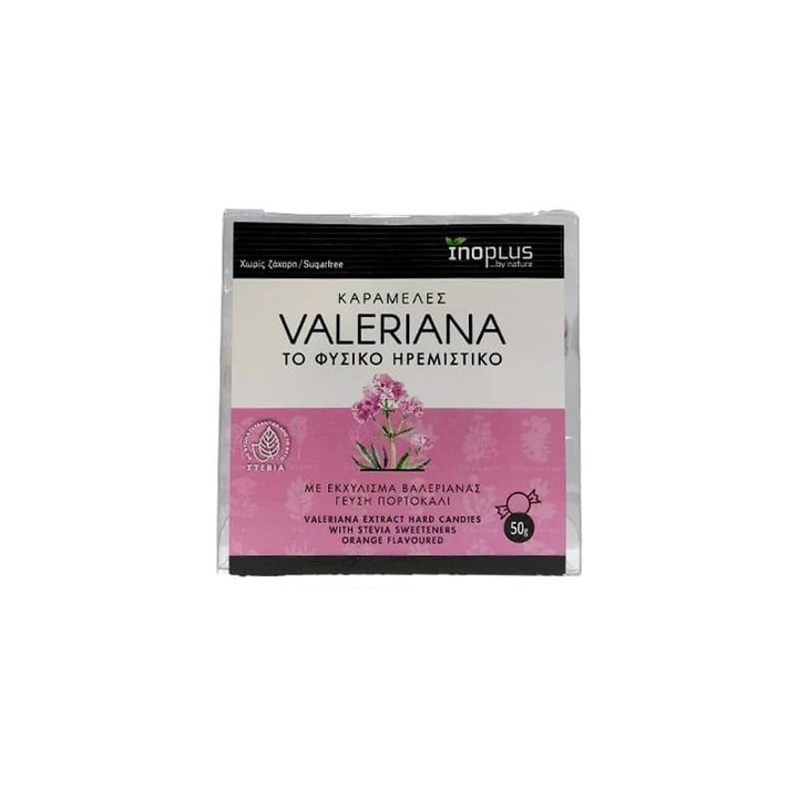 Bomboane valeriana pentru insomnie, Inoplus, Aroma portocale, 50 g