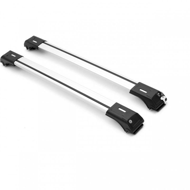 Комплект 2 напречни греди за багажник съвместими с DACIA DUSTER II 2018-настояще, цвят сребрист