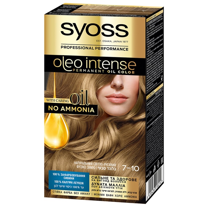 Vopsea de par, 50 ml, Syoss, Blond natural