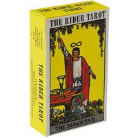 Set 78 carti de tarot, Axroad Mall, Arthur Edward Waite, Pamela Colman Smith, Interpretare a cartilor in limba engleza incluse, Pentru petreceri, cabane, Carton, 7.5*10.5cm, Multicolor