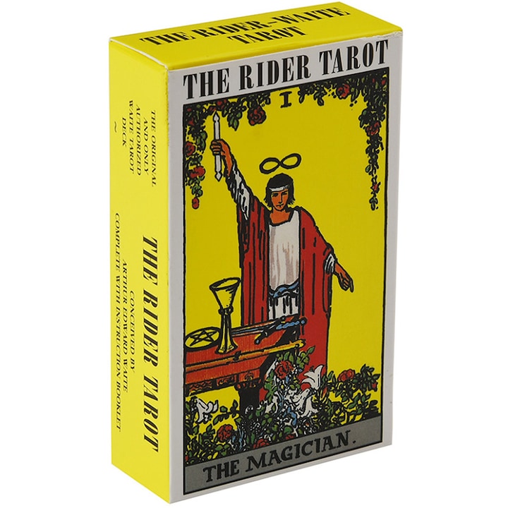 78 db-os tarot kártya készlet, Axroad Mall, Arthur Edward Waite, Pamela Colman Smith, a kártyák angol nyelvű tolmácsolását tartalmazza, Partikhoz, nyaralókhoz, Karton, 7,5*10,5cm, Többszínű