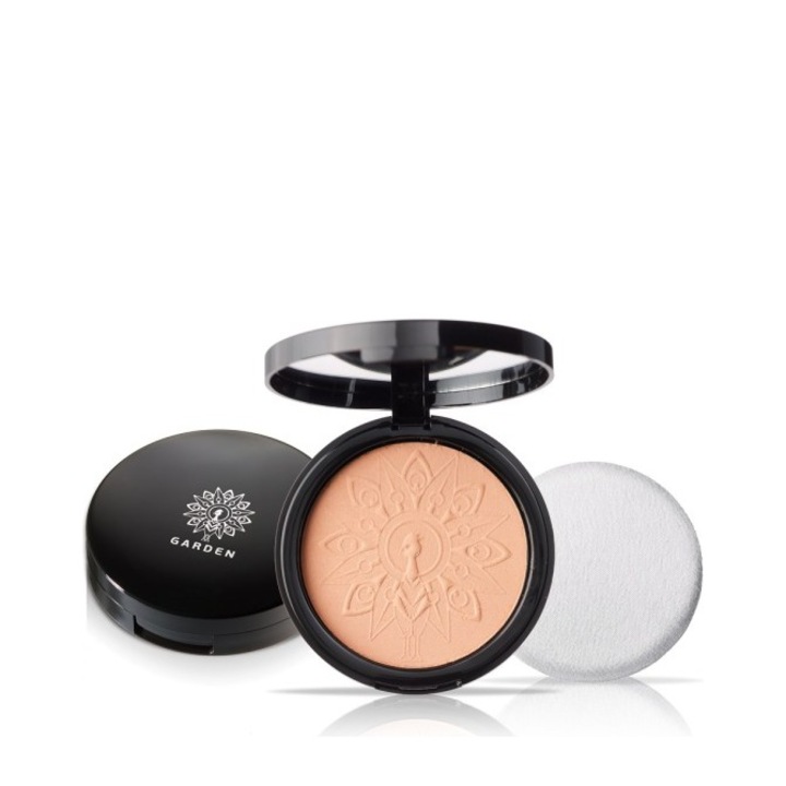 Pudra compacta mata Garden 03 Caramel Velvet, 10gr, acoperire uniforma, rezistenta