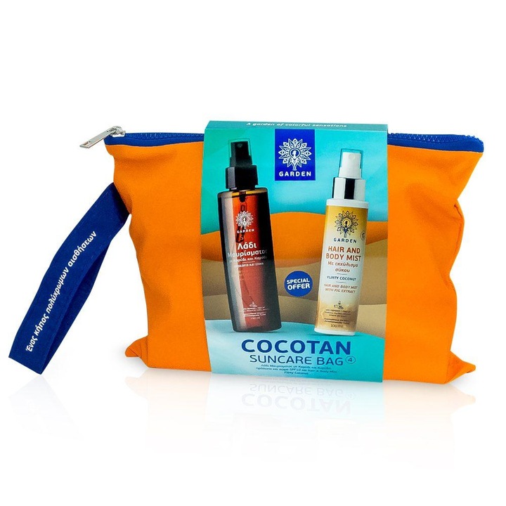 Set Ulei de bronzare pentru fata/corp Nuca si nuca de cocos SPF10 150 ml si ceata pentru par si corp Flirty Cocos 100 ml, Garden