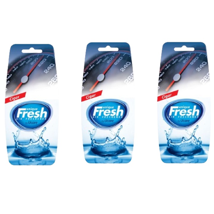 Комплект от 3 броя ароматизатори за кола от Ucare, Fresh