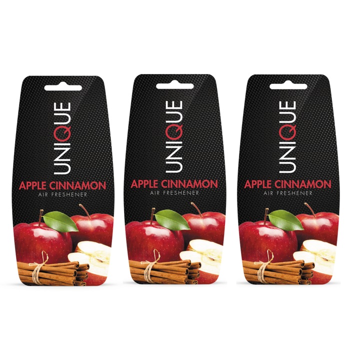 3 db légfrissítő készlet Unique, UCARE, alma és fahéj aroma