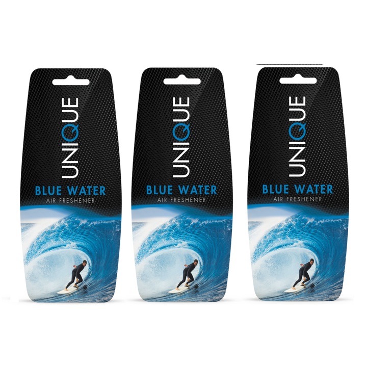 3 db légfrissítő készlet Unique Blue Water, UCARE, frissesség aromája